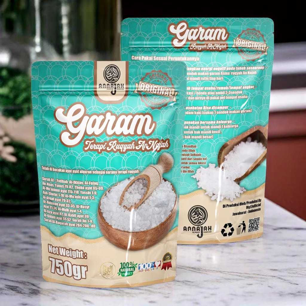 

[ Promo Spesial Kemasan 750 g ] Garam Ruqyah Annajah 100% Original | Pembuka Aura Rezeki Karir Usaha Siap Pakai Penangkal Sihir Kebangkurtan