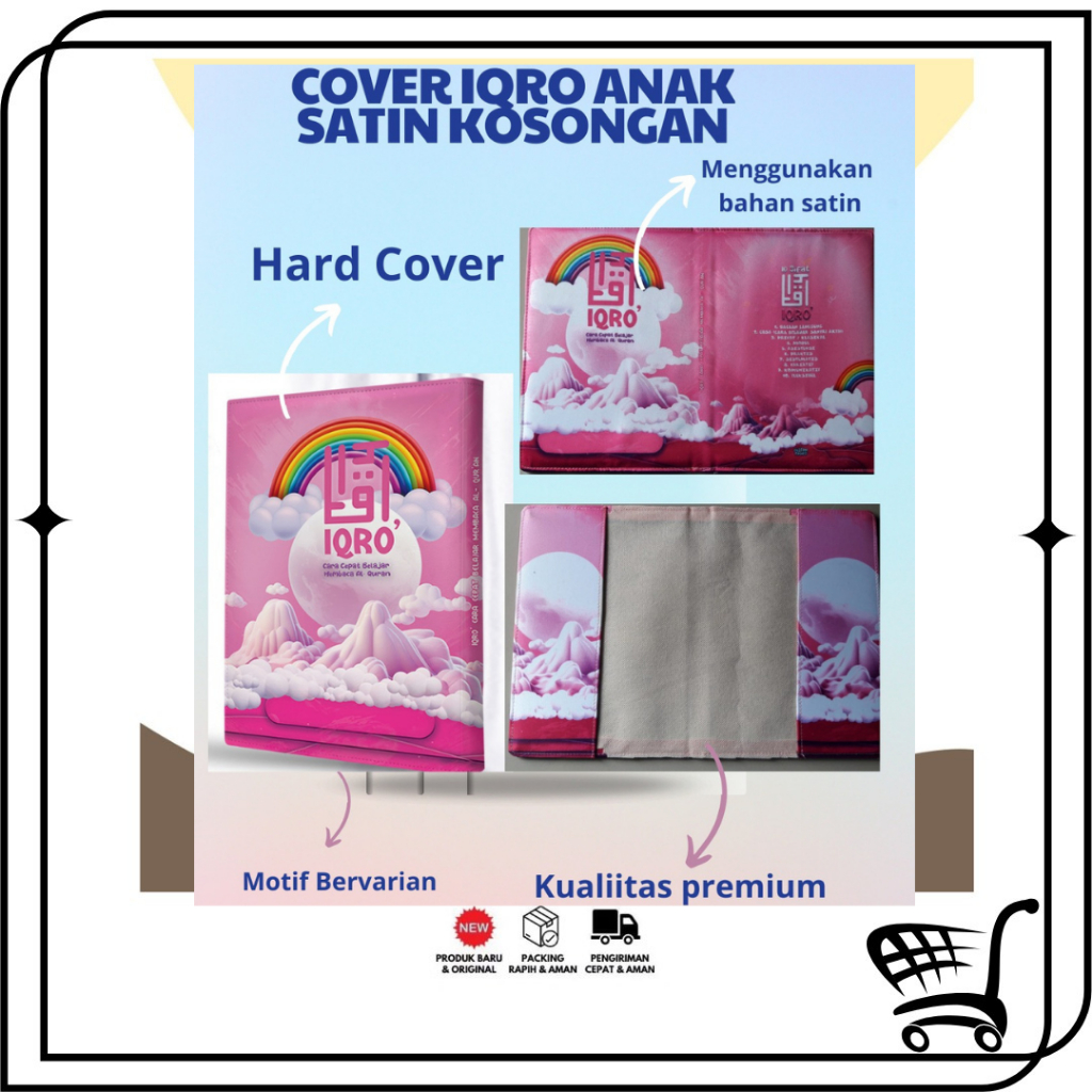

Toko99 - Cover Iqro Anak Hanya Cover saja tanpa Iqro ukuran A5 Bahan Satin ( Banyak Varian , Lebih Eksulisif ) Motif pelangi,,,