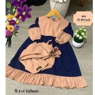 damara gamis set anak almarwah