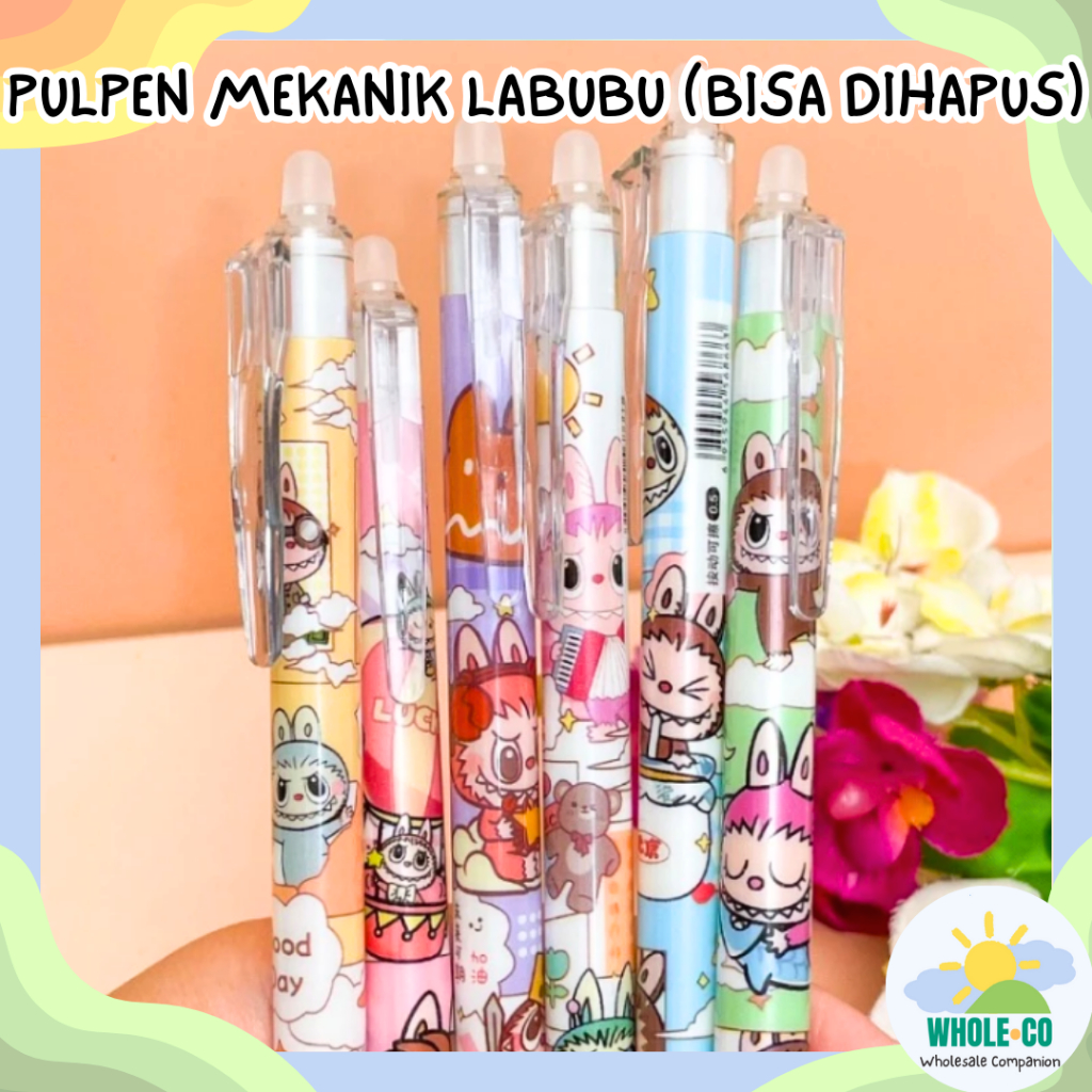 

Pulpen Mekanik Labubu Premium Bisa Dihapus Pena Cetek Bening Hadiah Gift Souvenir Kado Lucu Unik Imut Termurah grosir Cod