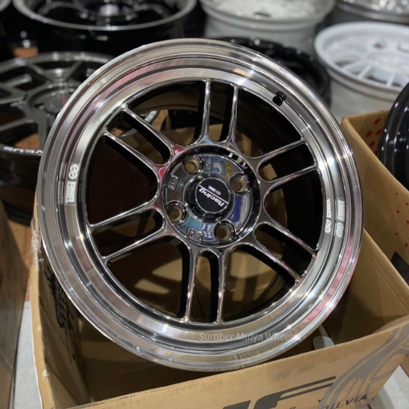 Velg R15 Enkei RPF black chrome by Jf Luxury . Sumber Mulya Wheels. Velg mobil. toko velg Semarang. 