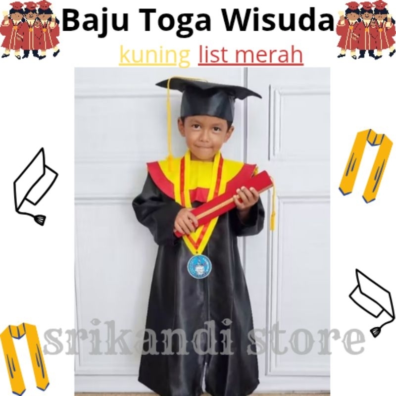BAJU TOGA WISUDA TK-DEWASA/ BAJU WISUDA / TOGA 1SET