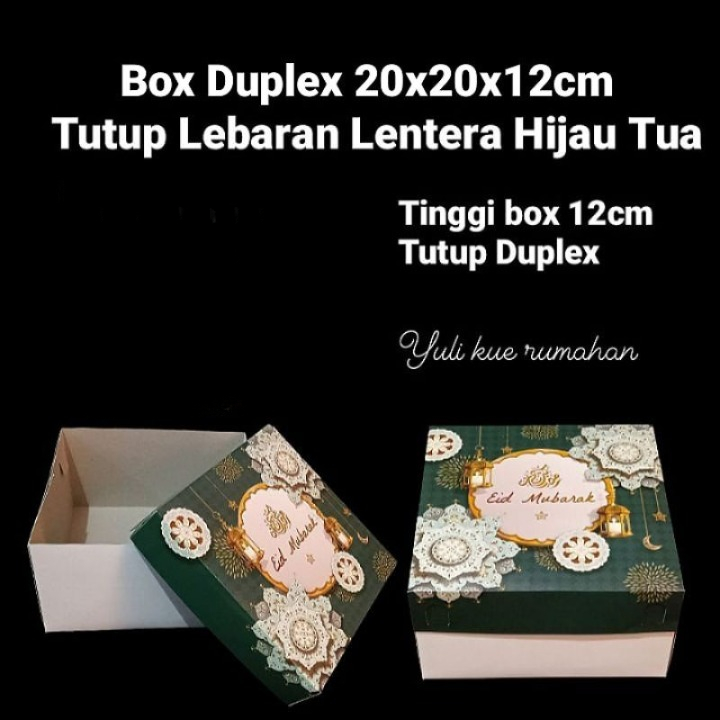

Dus Duples Motif Lebaran 20x20x12 Cm Edisi Lentera Hijau Tua