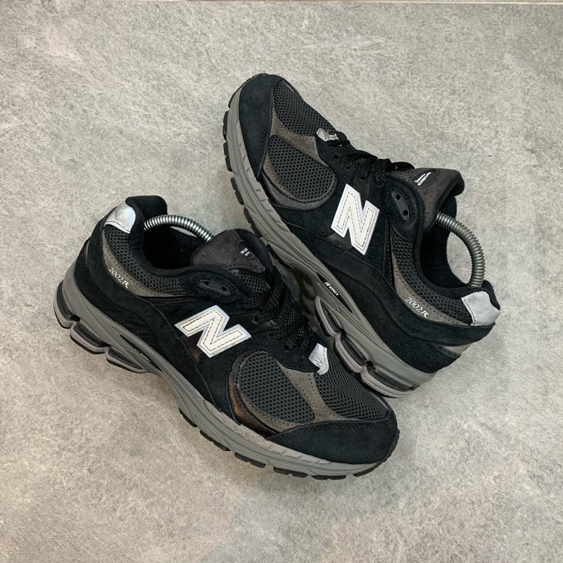 New Balance 2002R Black Dark Grey White