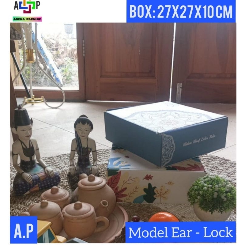 Box 27x27x10cm/Kardus/Hampers/Puding/Tart/Boneka/idulfitri/Lebaran