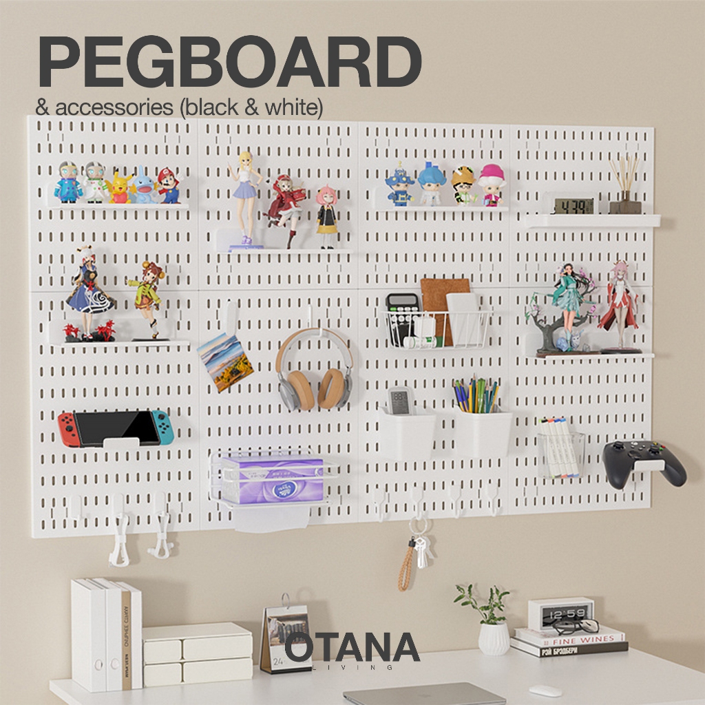 OTANA PEGBOARD - Wall Shelf Board Home Bedroom KItchen Decor Rak Papan Dinding Organizer Tanpa Paku