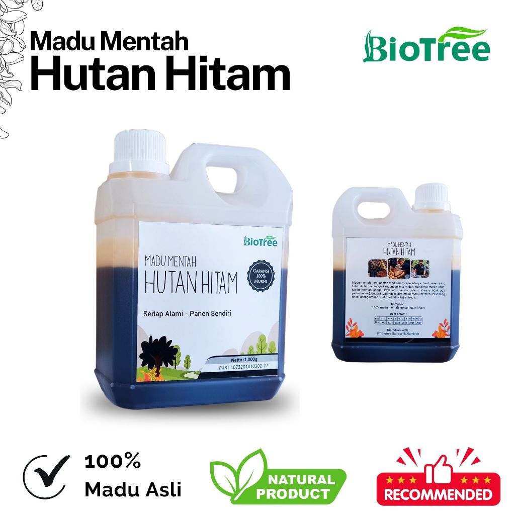 

Biotree - Madu Hutan Hitam Full Nektar GRADE A