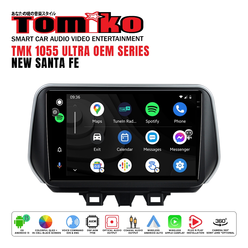 Tomiko - headunit android tmk 1055 ultra oem for New SantaFe