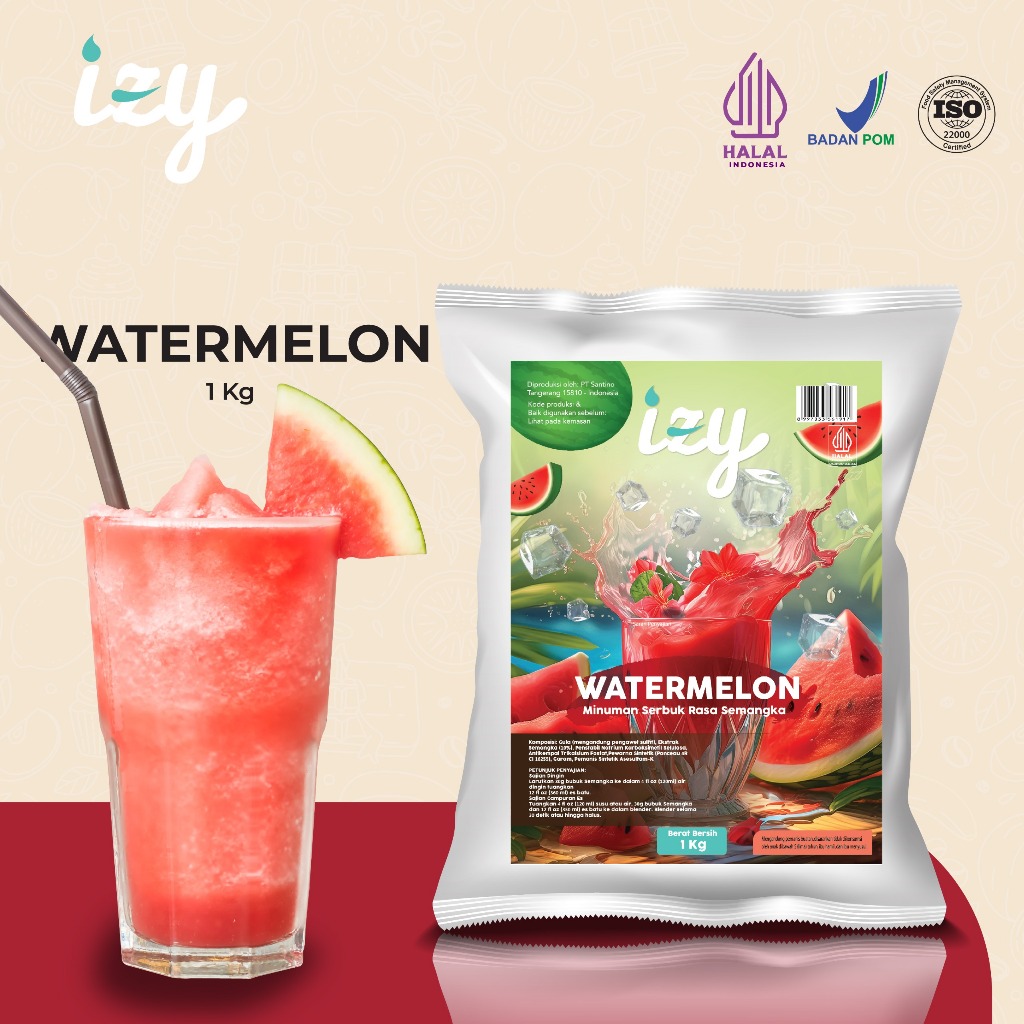 

Izy Powder Drink Watermelon - Bubuk Minuman Rasa Semangka 1 Kg