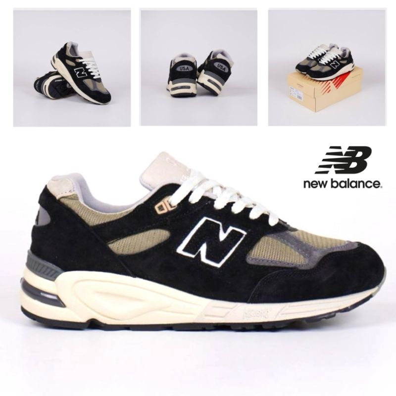 sepatu new balance 990v2 teddy santis black true camo