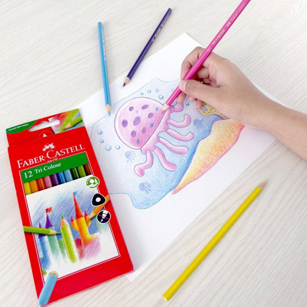 Faber-Castell Pensil Warna Anak Tri Colour - Gambar 4