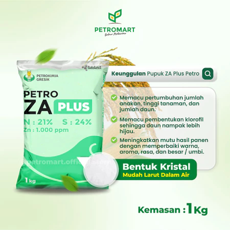 

Pupuk ZA Plus | Kemasan Repack 1kg | Meningkatkan Pertumbuhan Vegetatif dan Tahan Penyakit