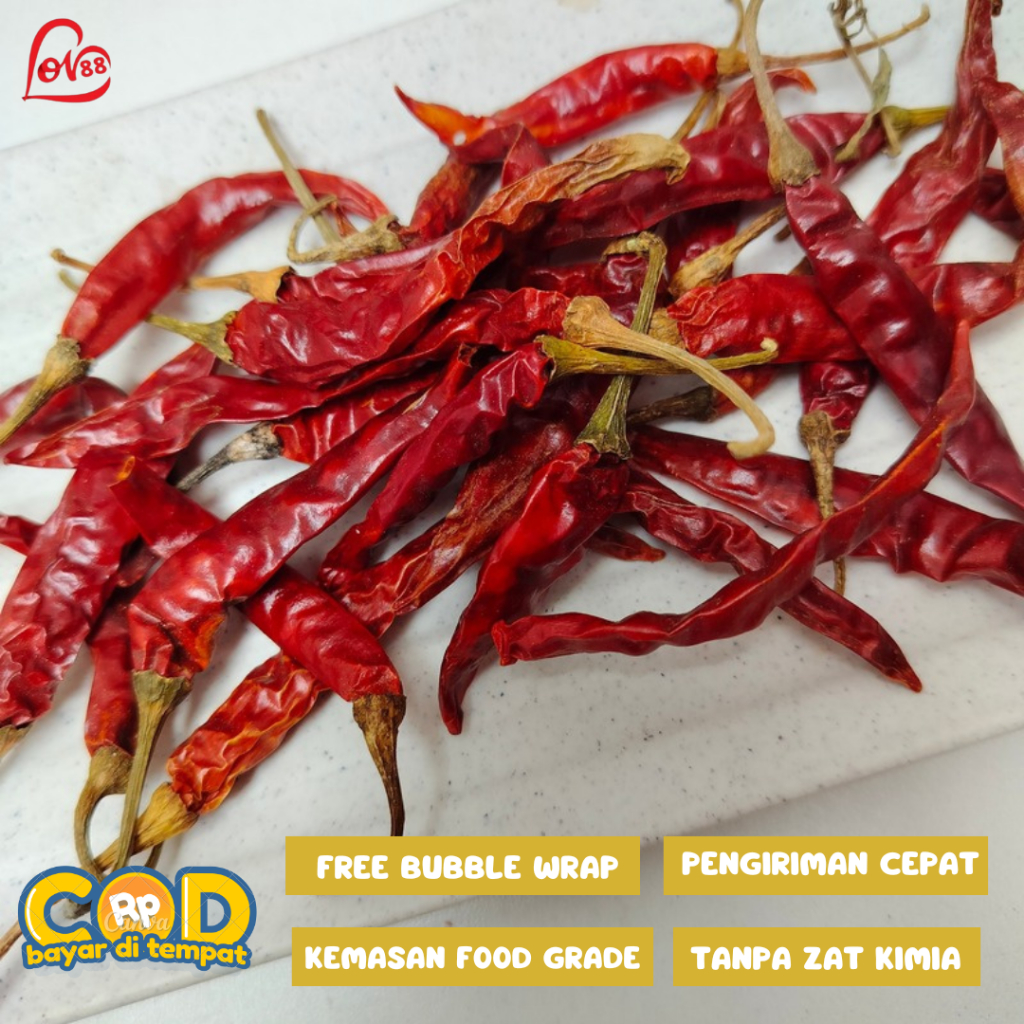 

Cabe Kering Tangkai | Cabe Rawit Extra Pedas