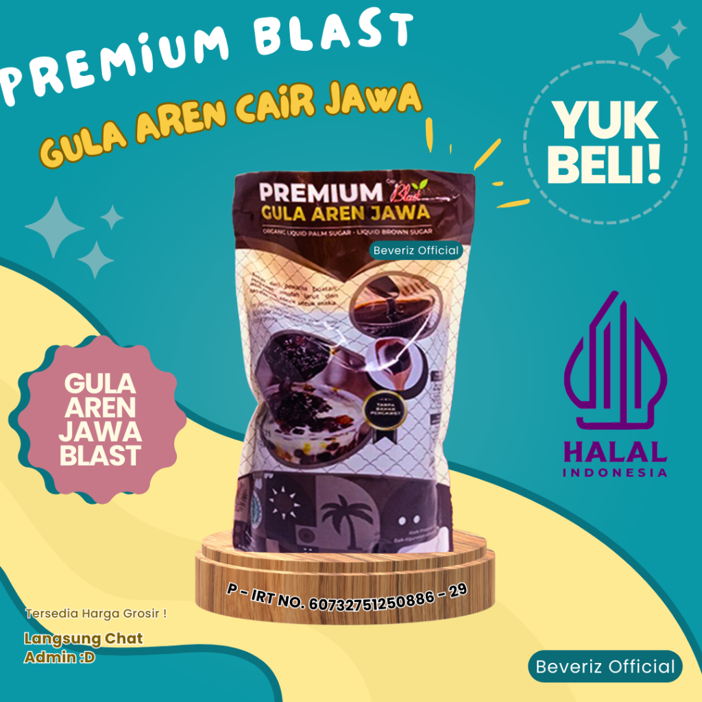 

BEVERIZ Premium Gula Aren Cair | Liquid Palm Sugar Blast 1 Kg {BISA COD} {TERSEDIA HARGA GROSIR}