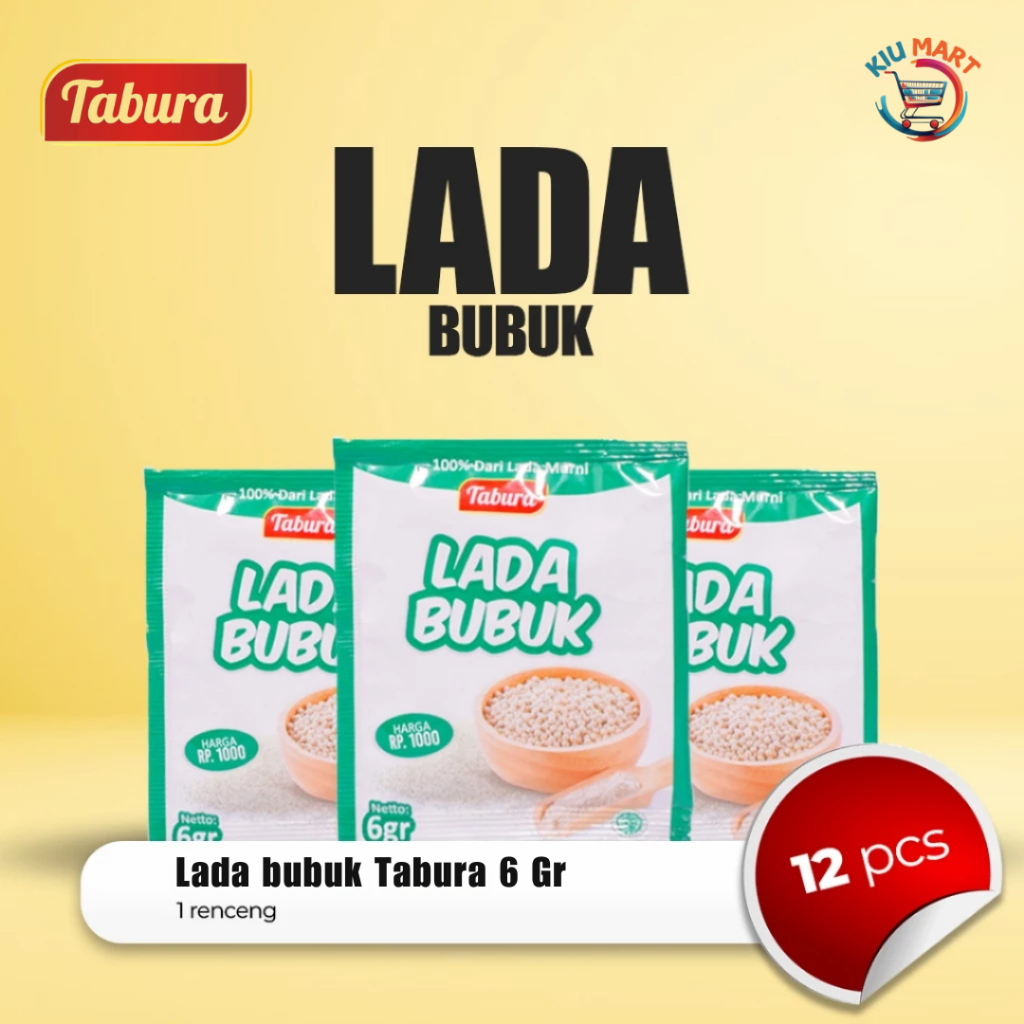 

Tabura lada bubuk 6gr renceng isi 12 sachet