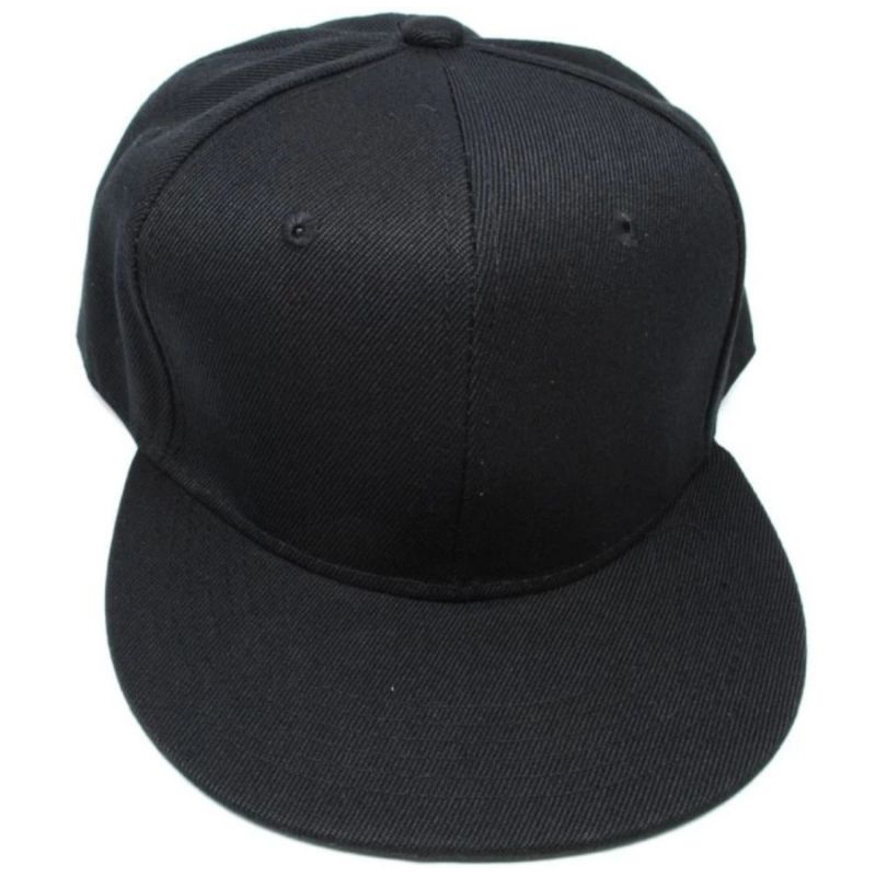 TOPI SNAPBACK HITAM POLOS