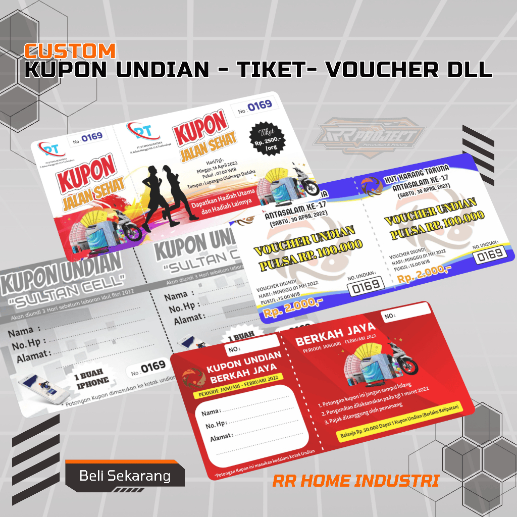 

CETAK KARCIS PARKIR DAN KUPON UNDIAN LOMBA ISI 50