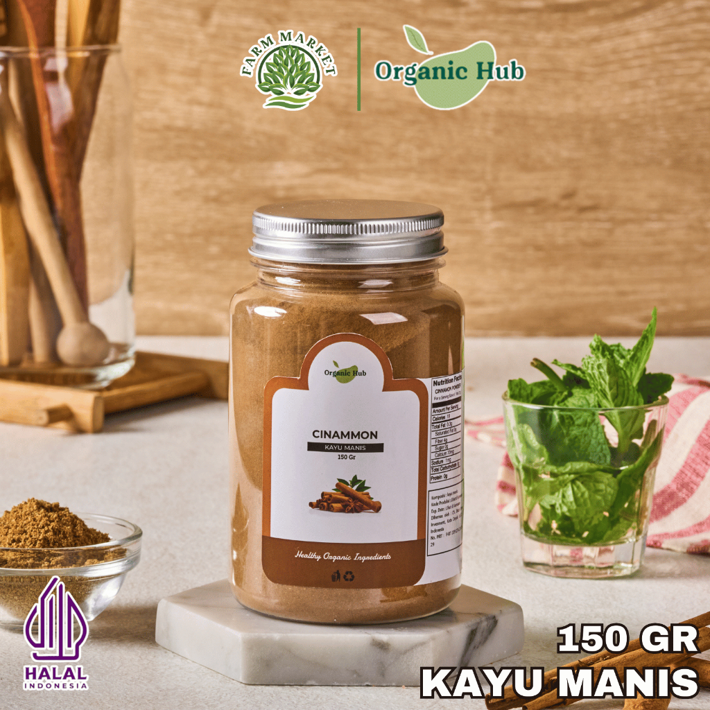 

Organic Hub Cinnamon Bubuk Bumbu Dapur Kayu Manis Murni Premium 150 gr