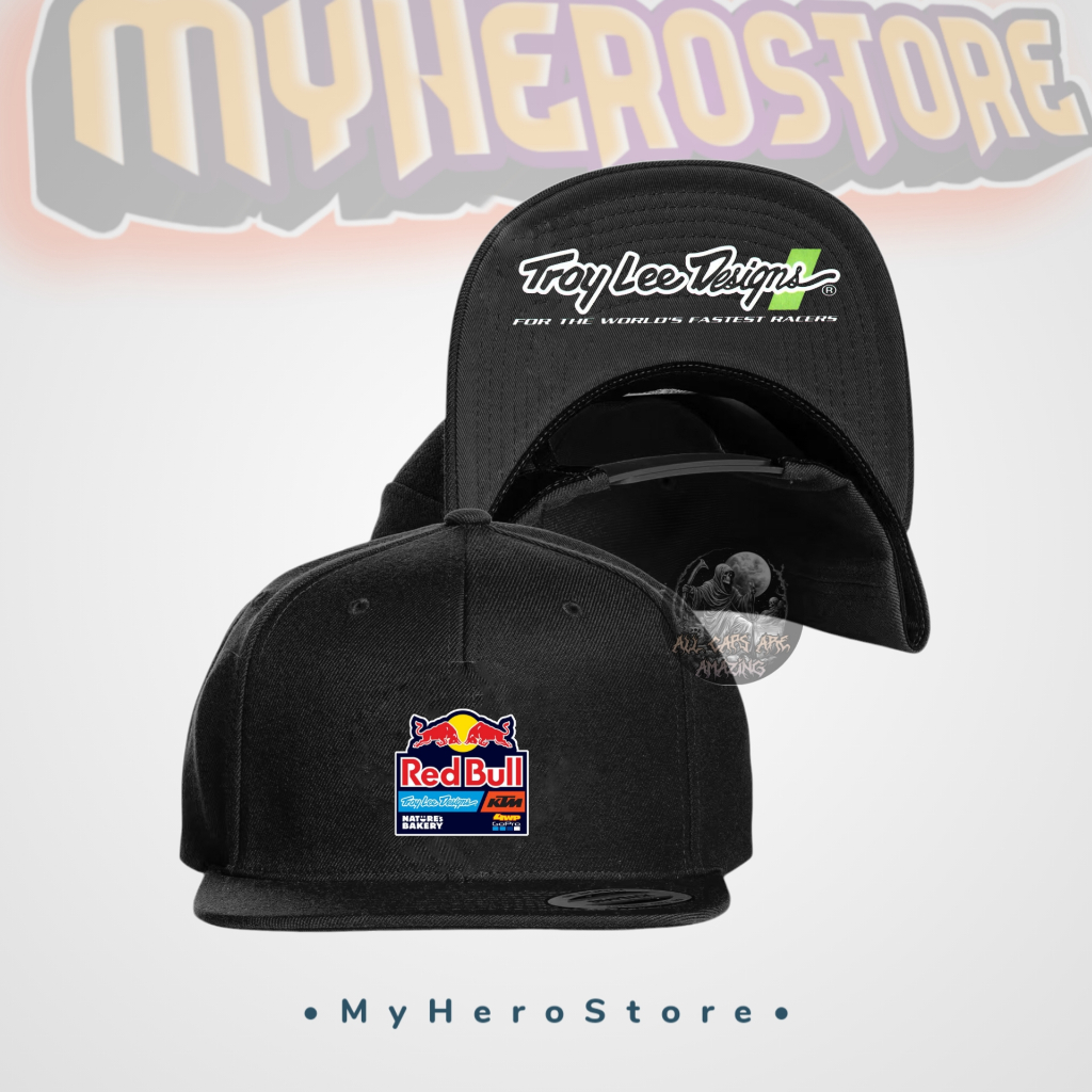 RED BULL KTM TROY LEE DESIGN---SNAPBACK CAPS--UNISEX---READY STOCK--TOPI HIP HOP---AUTHENTIC DISTRO