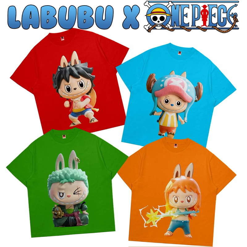Kaos Labubu One Piece Anime Baju Luffy Dewasa Anak Kaos Lengan Pendek Kaos Labubu Baju Anime One Pie