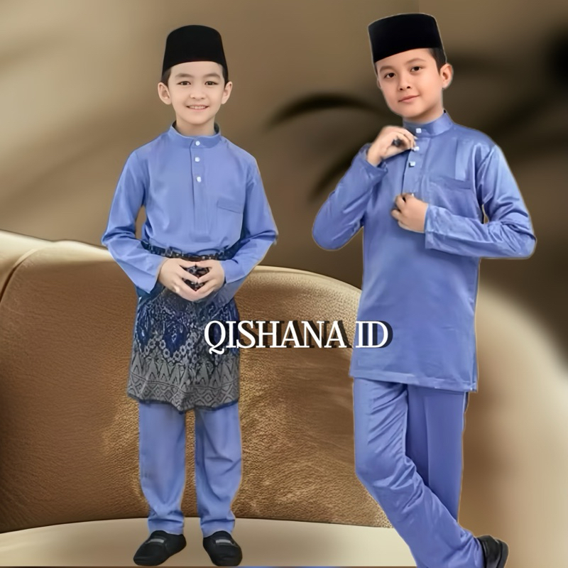 Setelan Baju Anak Laki-laki Teluk Belanga Baju Adat Melayu