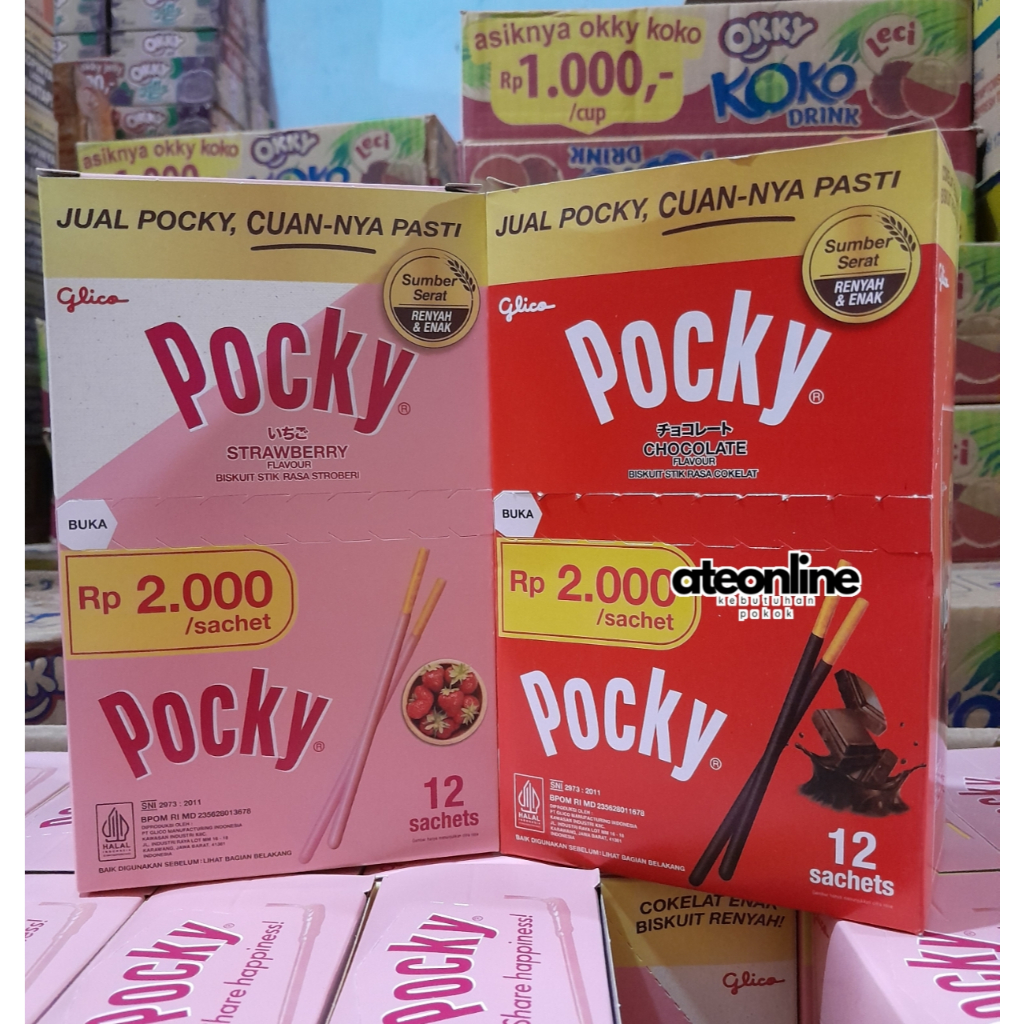 

Pocky Stick 2000 Cokelat/Strawberry Box [isi 12 bungkus @12gr]