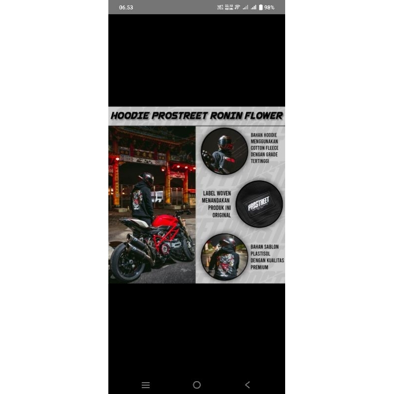 HOODIE PROSTREET RONIN FLOWER XXXL