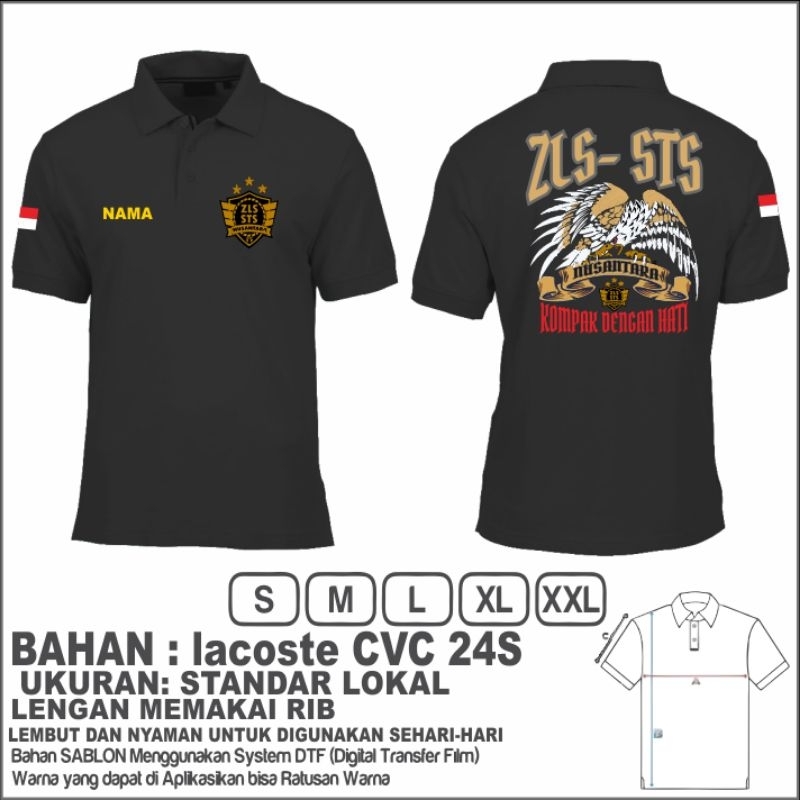kaos ZLS-STS polo lengan pendek terbaru/polisi