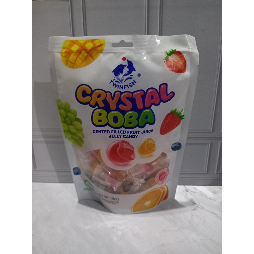 

Twinfish Crystal Boba Center Filled Fruit Juice Jelly Candy