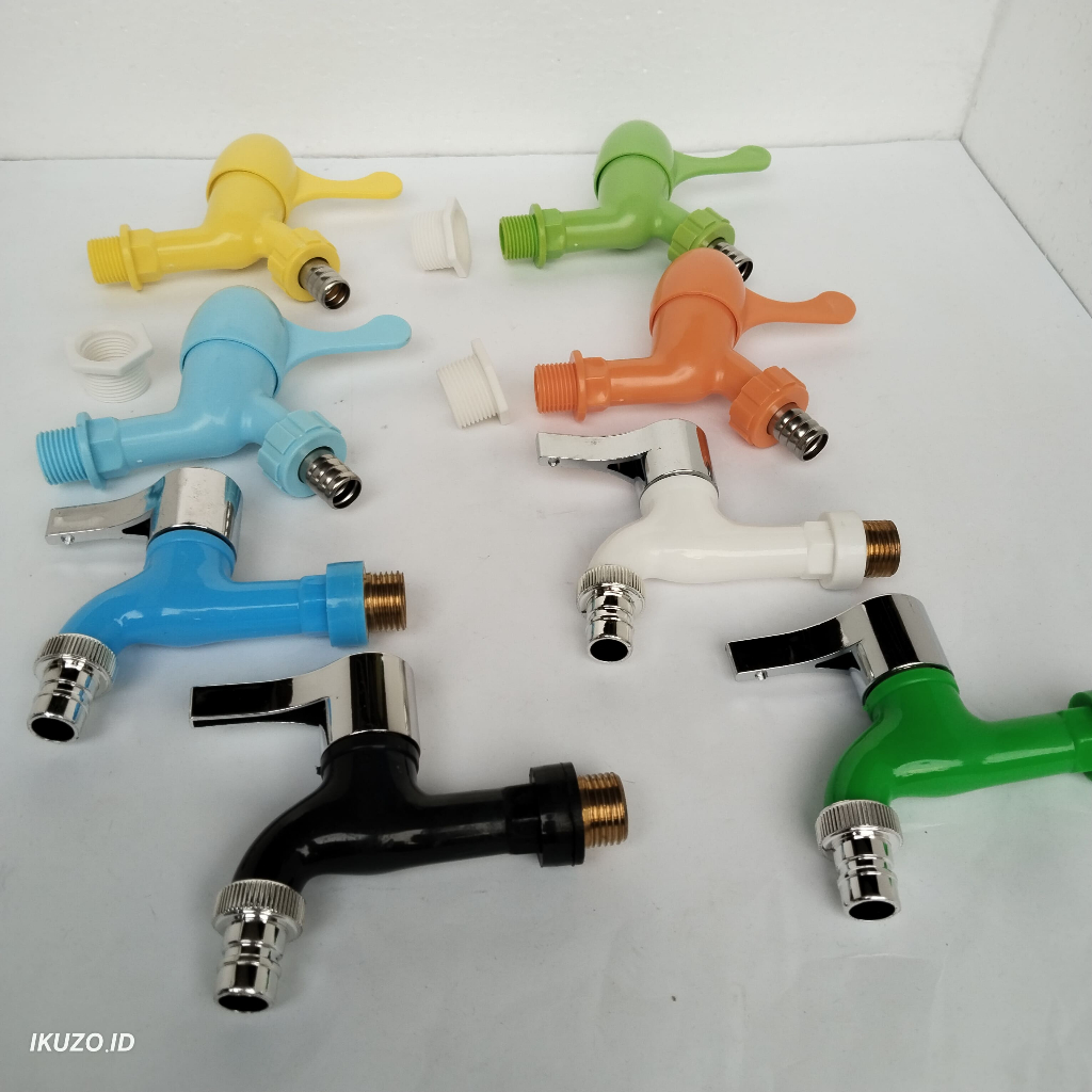 TEBAL Keran Taman Plastik ABS / Kran Wudhu Plastik / Keran Tembok PVC