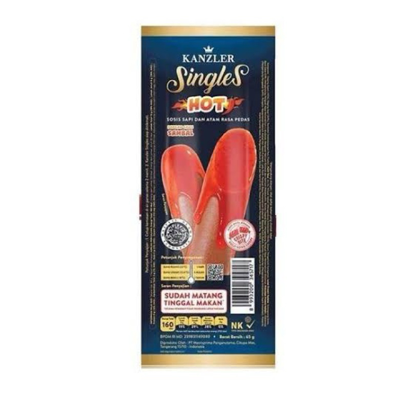 

Kanzler Singles Sosis Sapi & Ayam Hot 65gr