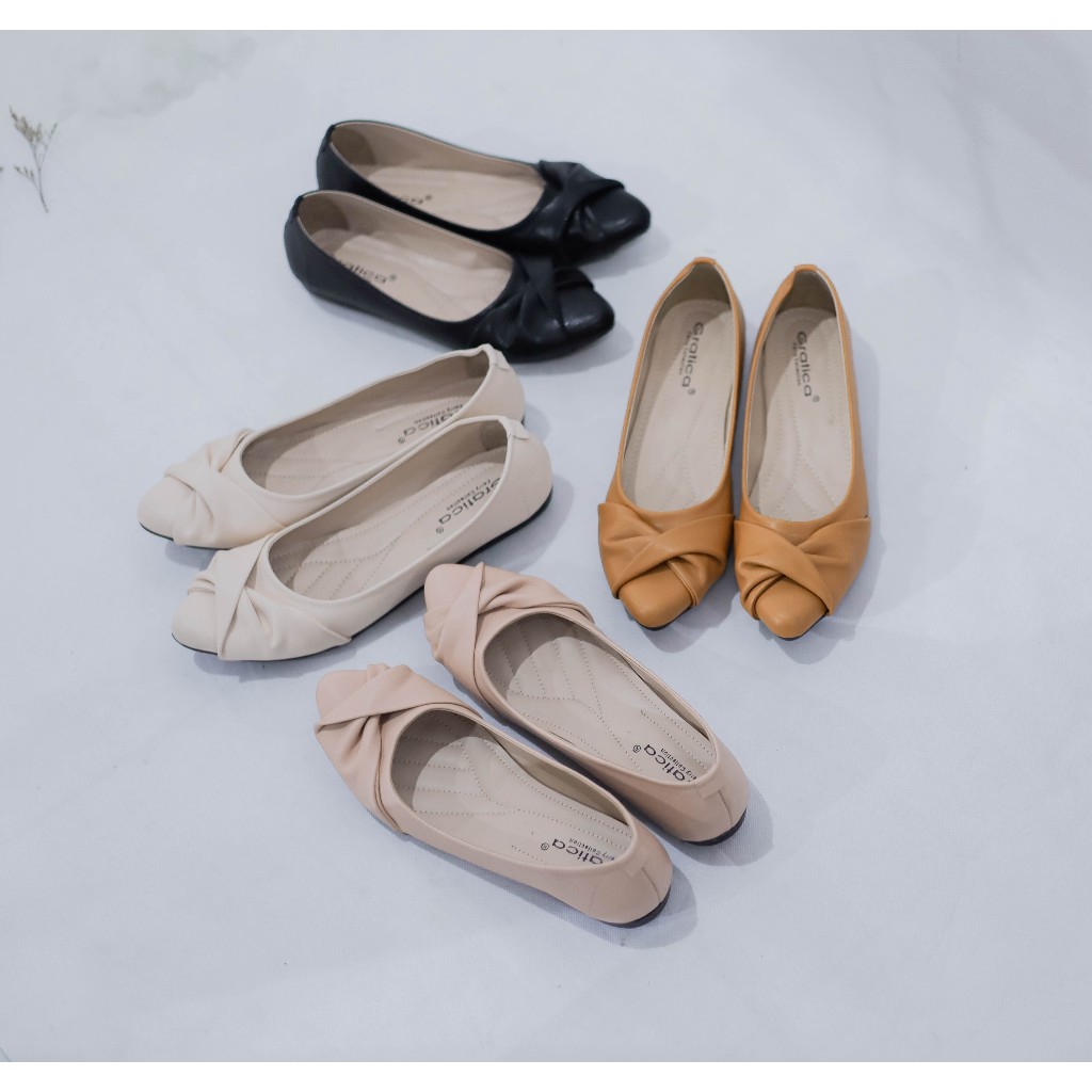 Gratica Sepatu Wanita Flat Shoes | Sandal Balet variasi lipat AW-12