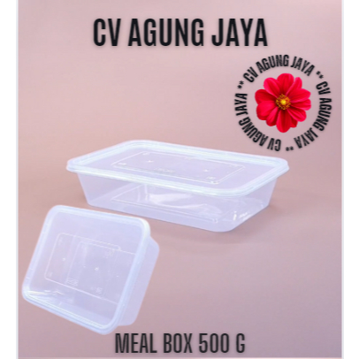 Meal Box 500 Gr Kotak Natural / Meal Box Plastik / Tempat Makan / Tempat Dessert Box / Meal Box Kota