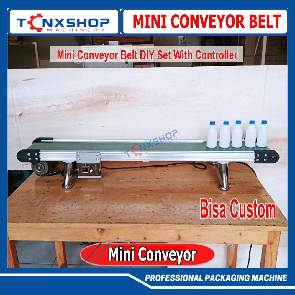 Mini Conveyor Belt Custom DIY Set With Controller Conveyor Belt Panjang 100cm Mini