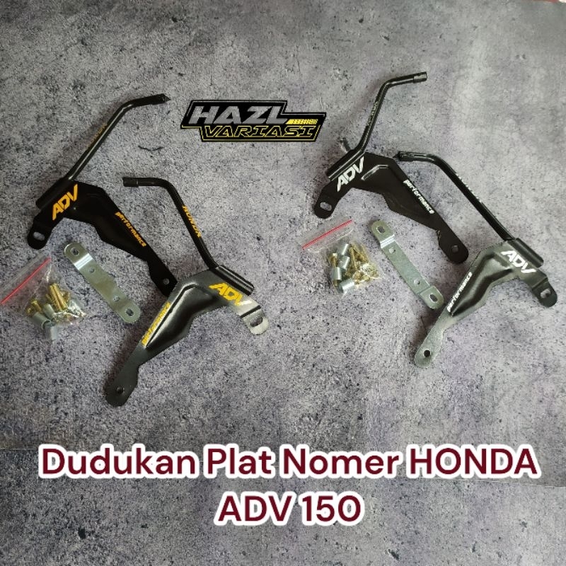 Bracket Dudukan Modifikasi Plat Nomer Depan Variasi Honda ADV 150/ADV  160
