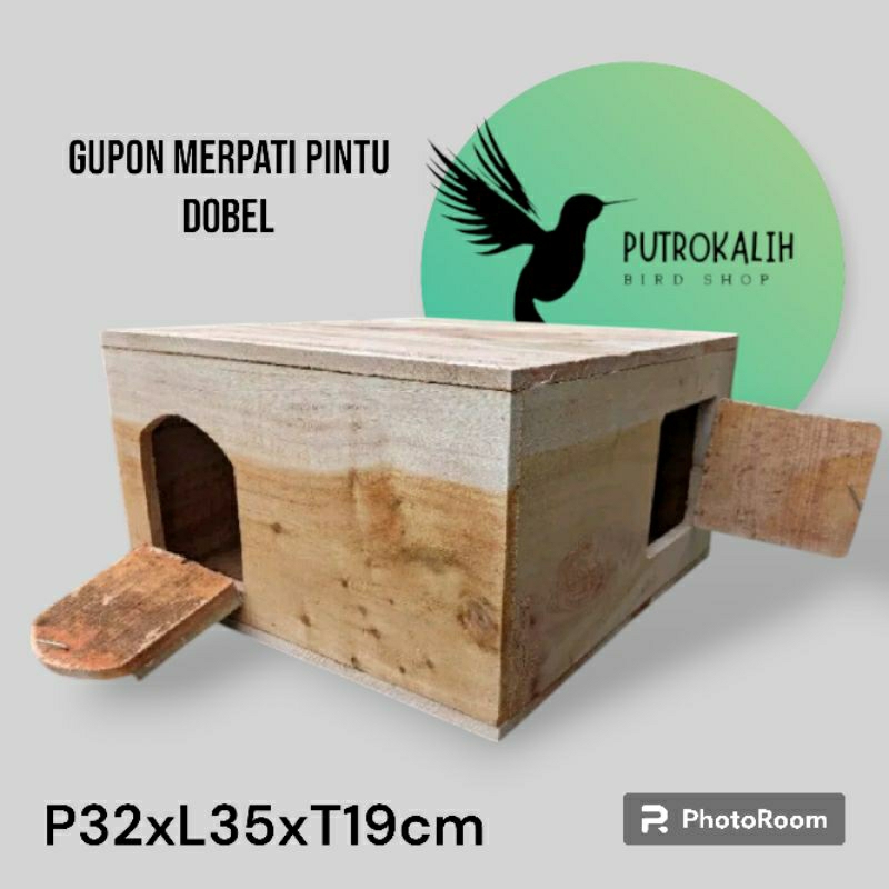 Gupon Kayu Merpati kandang merpati glodok 2 pintu rumah merpati