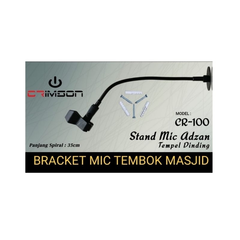 Stand Mic Tembok /Dinding / Imam Spiral Crimson Cr-100 Original