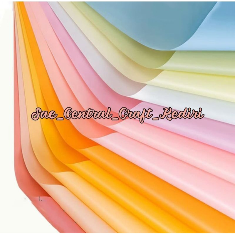 

1 LembarCellophane Transparan New Part 1 & 2 FREE PACKING Flower Wrapping Paper Transparan Cellophane Paper Transparan Full Colour Plain Pastel