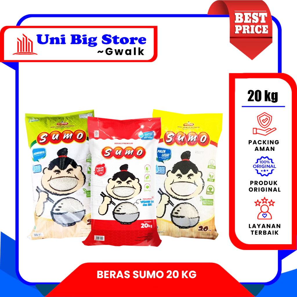 

BERAS PREMIUM SUMO MERAH - KUNING - HIJAU - 20 kg