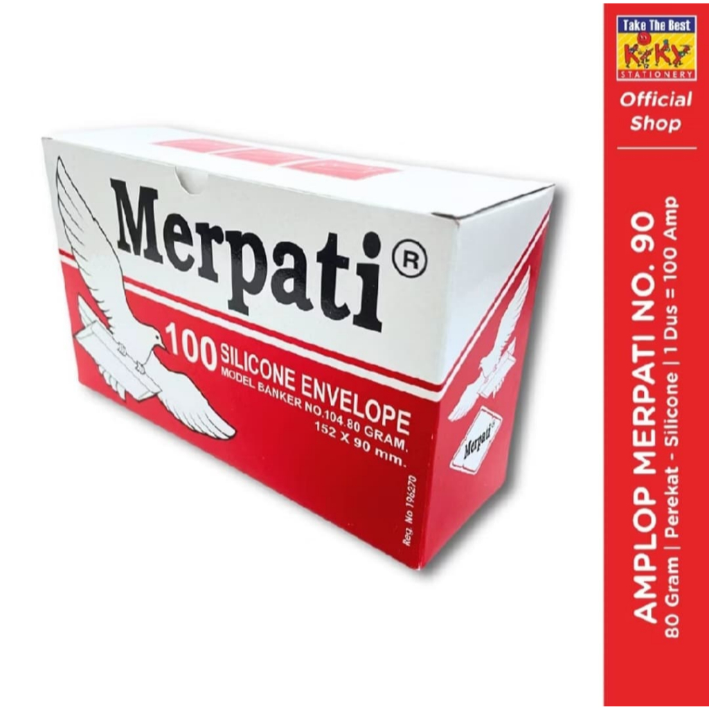 

AMPLOP MERPATI NO. 90 - 80 GRAM SILICONE (PEREKAT) - ISI 100