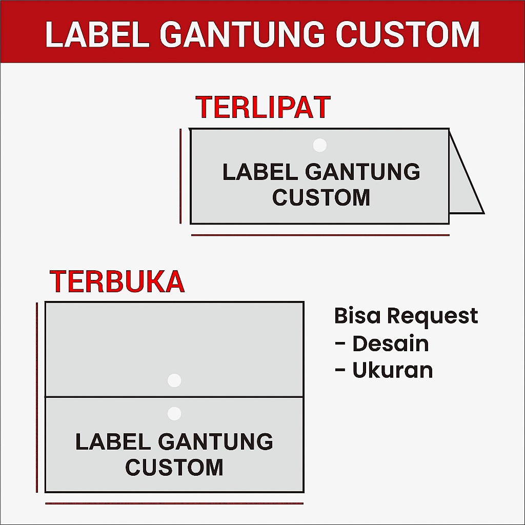 

LABEL GANTUNG CUSTOM | CUSTOM HANGTAG LABEL PRODUK LIPAT OLSHOP KEMASAN FREE DESAIN