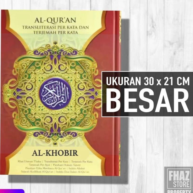 Al Qur an Al Khobir Perkata Latin Dan Terjemahan Tajwid (Bonus Tasbih) Besar A4