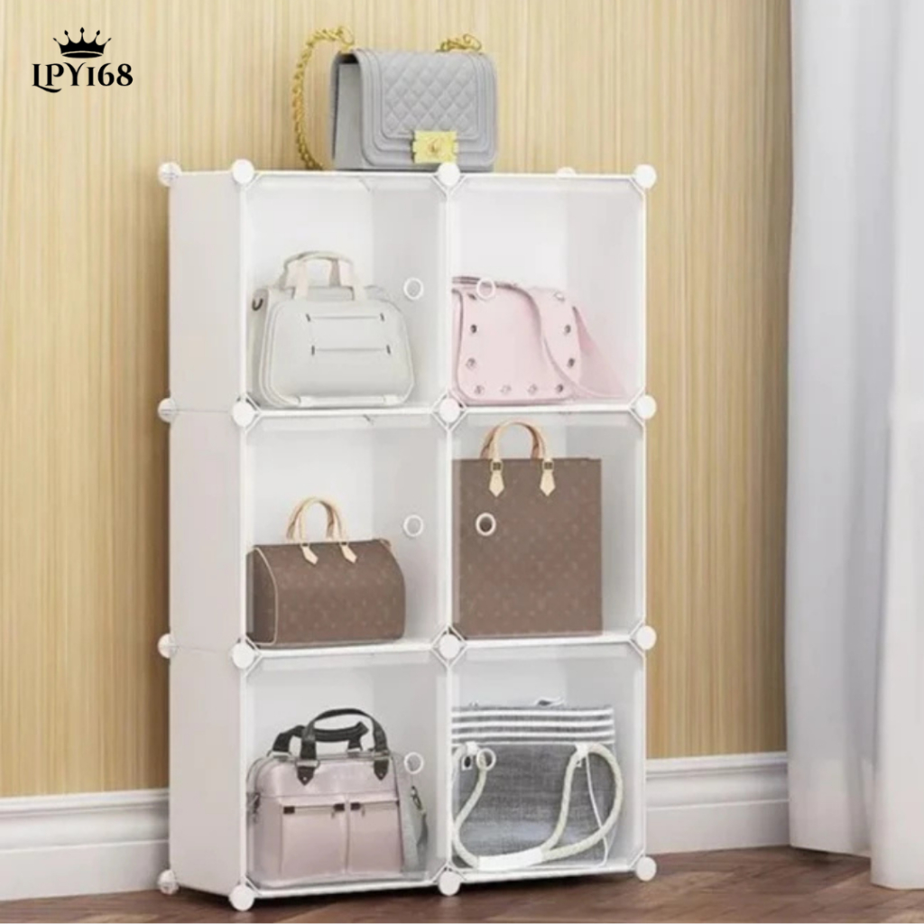 Lemari Tas Sepatu 2x3 Giselle Stella Lemari Plastik Serbaguna Minimalis