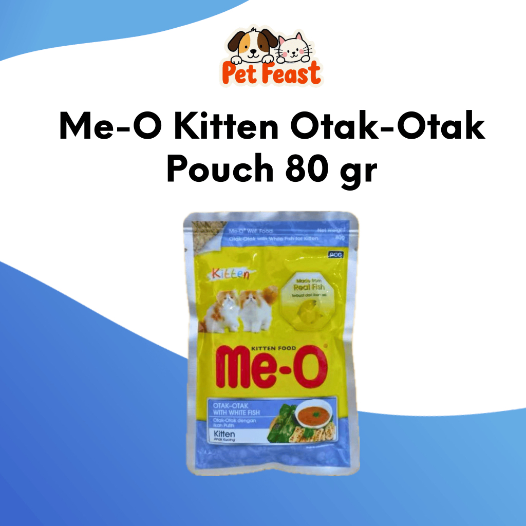 Meo Me-o Pouch Kitten Otak-Otak 80 gr Makanan Kucing