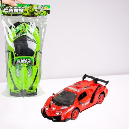 Mainan Mobil Balap Lambo Merah Spiderman dan Hijau Hulk 6745