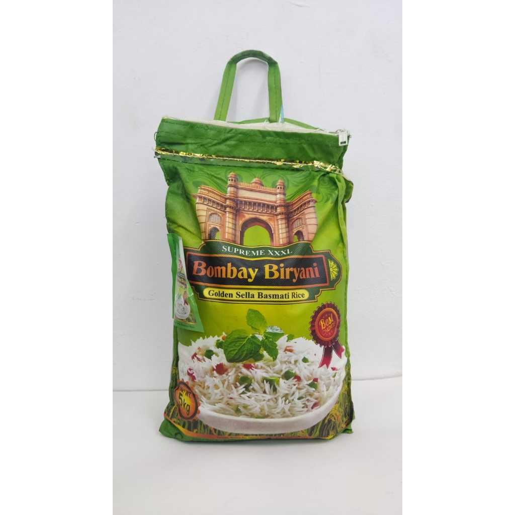 

BOMBAY BIRYANI GOLDEN SELLA BASMATI RICE 5KG