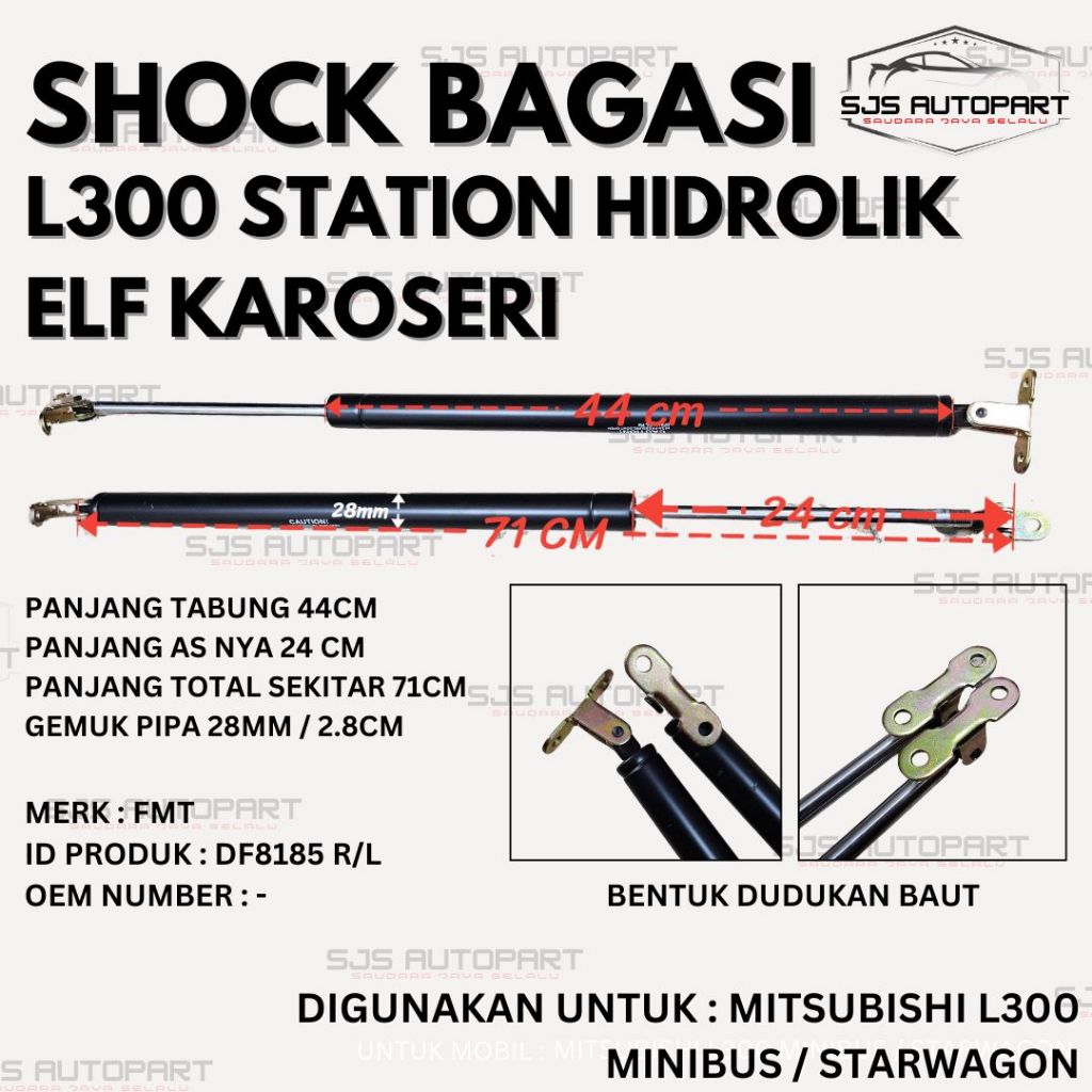 AUTOMOTIVE - SHOCK BAGASI L300 71CM / 70 / 71 CM STATION HIDROLIK PINTU BELAKANG ELF / KAROSERI