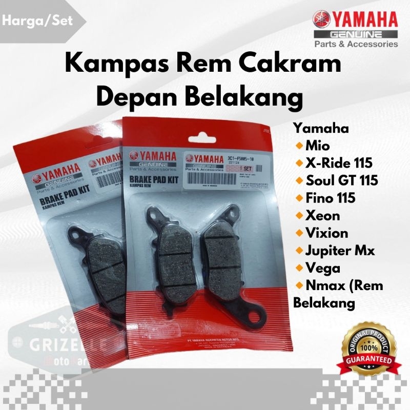 Yamaha Dispad Kampas Rem Cakram Depan Belakang Set Original Genuine Part And Accesoris Untuk Motorcy