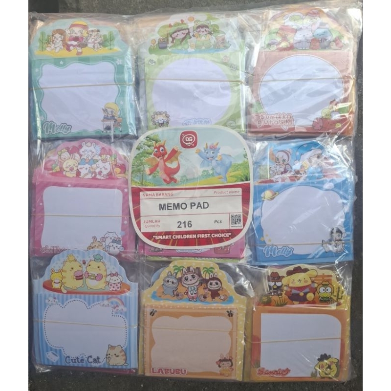 

Memo Pad DG toys 10pc