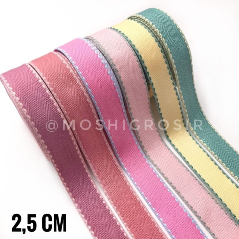 

1 YARD - 2,5 CM | PITA KOREA TWILL GARIS JELUJUR